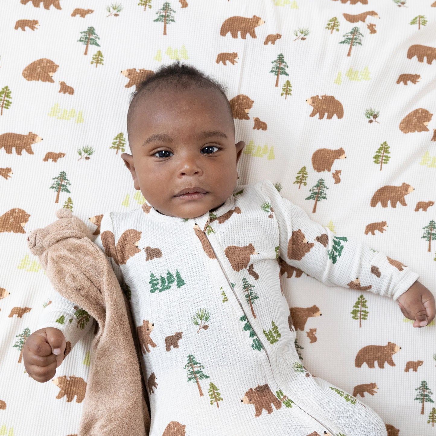 AD Zip Footie - Sweet Brown Bears