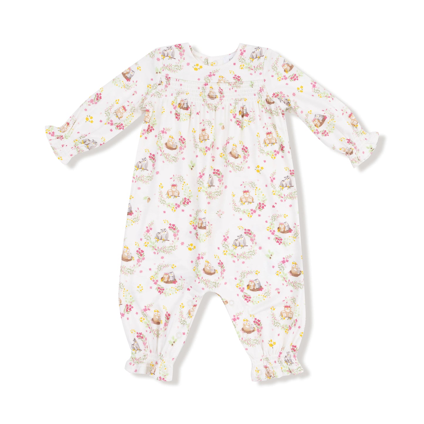 Smocked Romper - Floral Owl Families