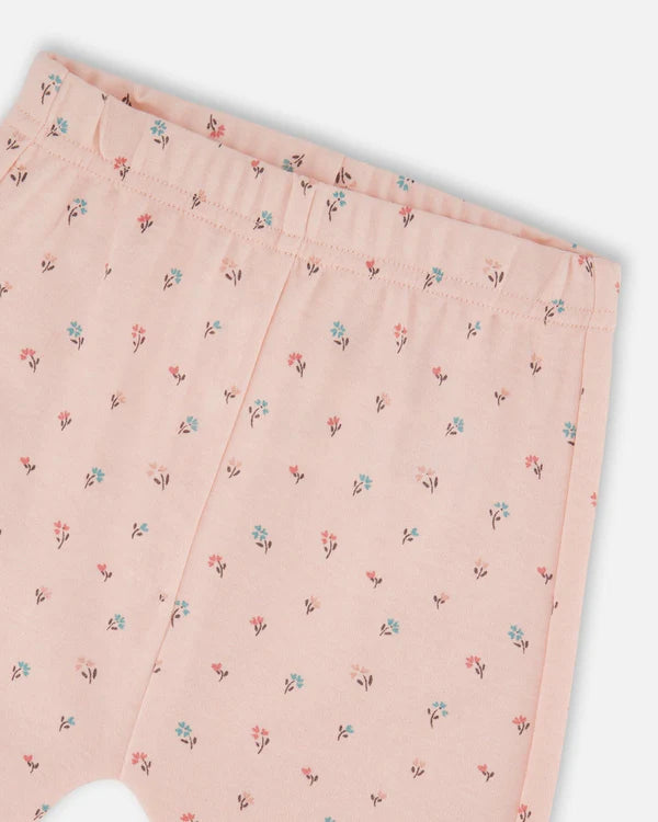 Cotton Set- Small Flowers on Pink