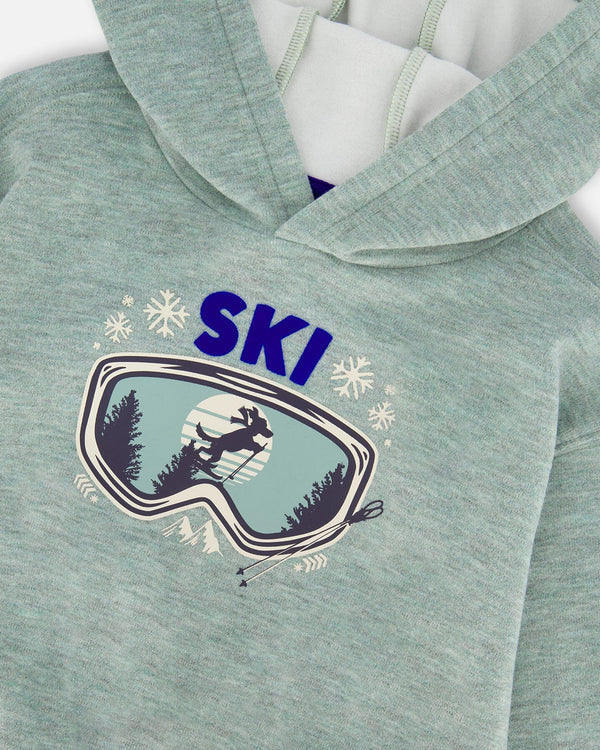 Hoodie- Green Ski