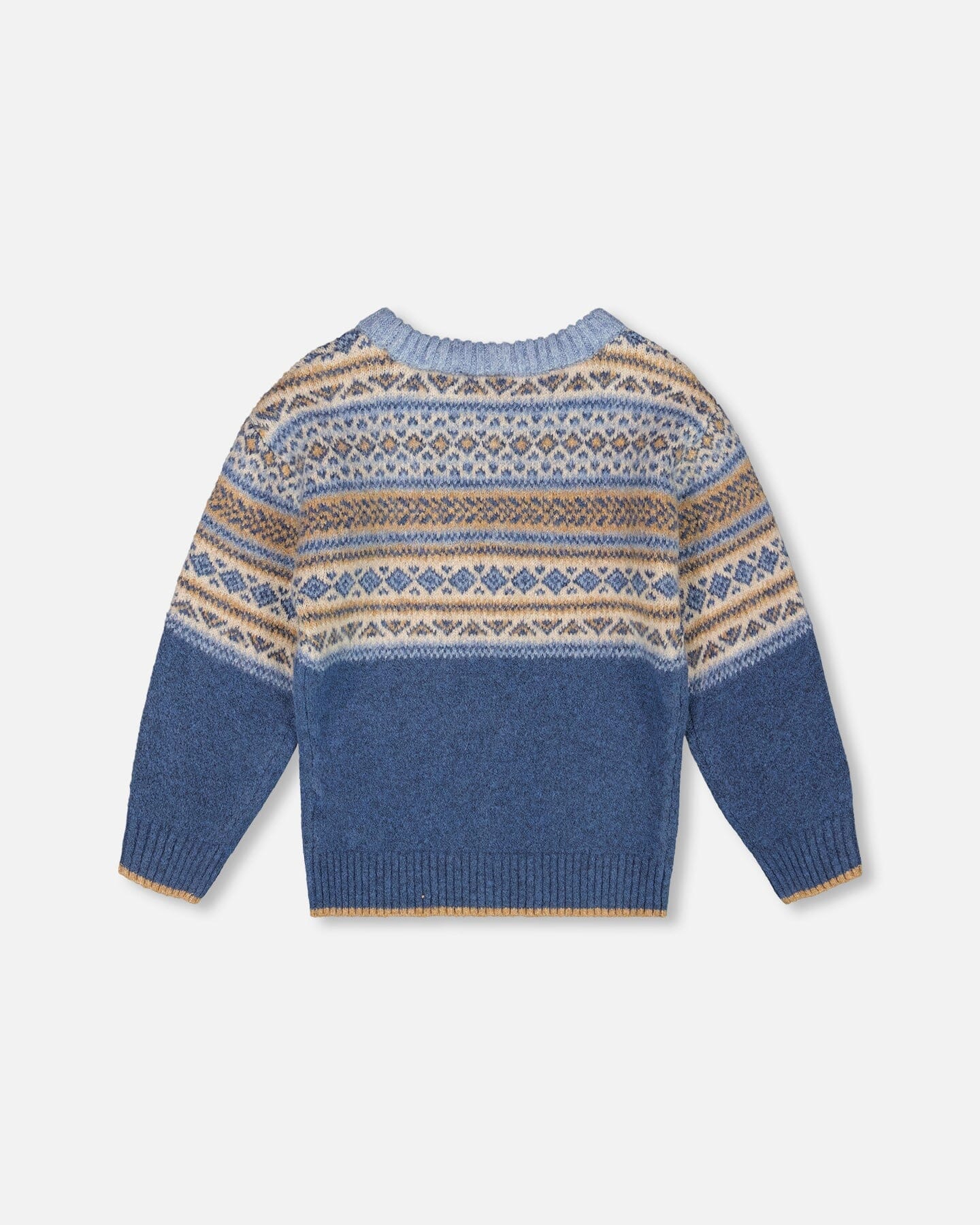 Sweater Norvegian Jacquard- Heather Blue