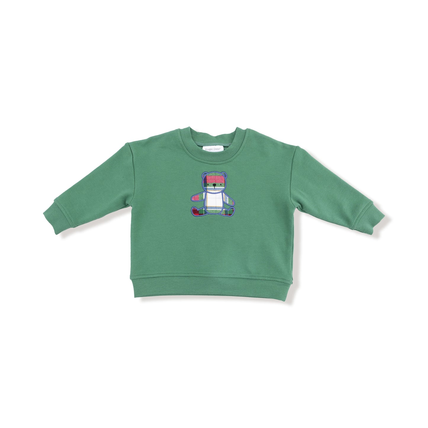 Holiday Plaid Sweatshirt - Green Plaid Bear