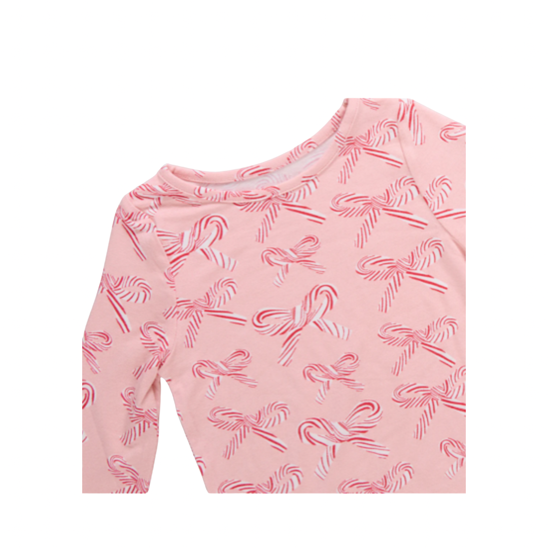 Pj Set - Candy Cane Bows