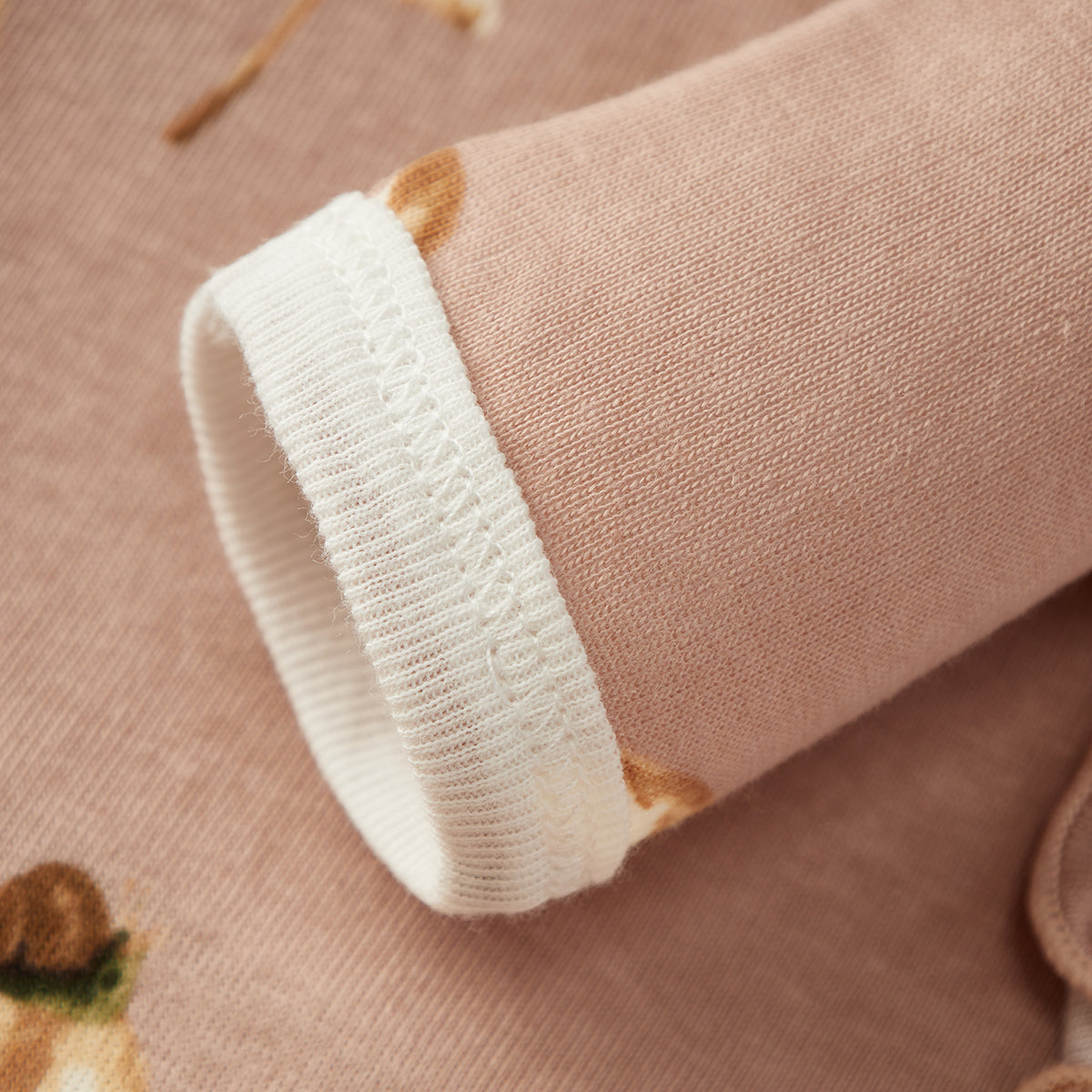 MB Ruffle Zip Footie - Mushroom