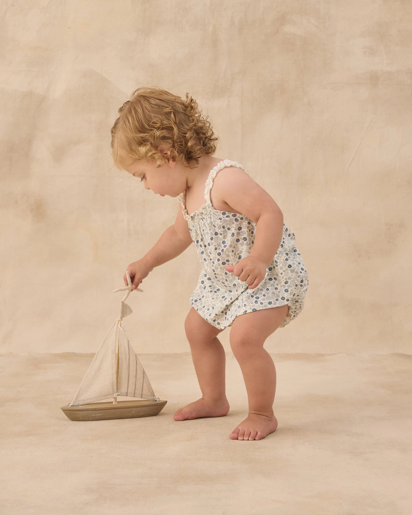 Swing Top & Bloomer Set- Blue Ditsy