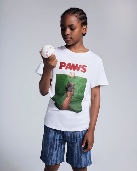 Graphic Tee - Paws White