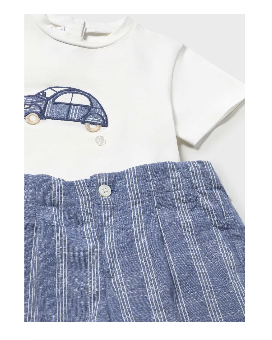 Car Bermuda Short Set- Blue 1227