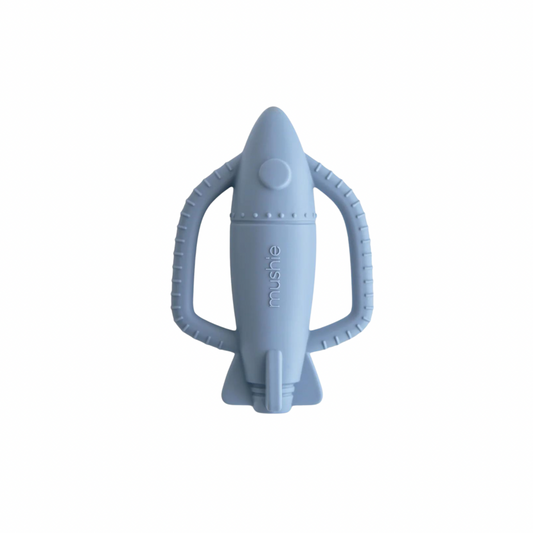 Mushie Rocket Rattle Teether