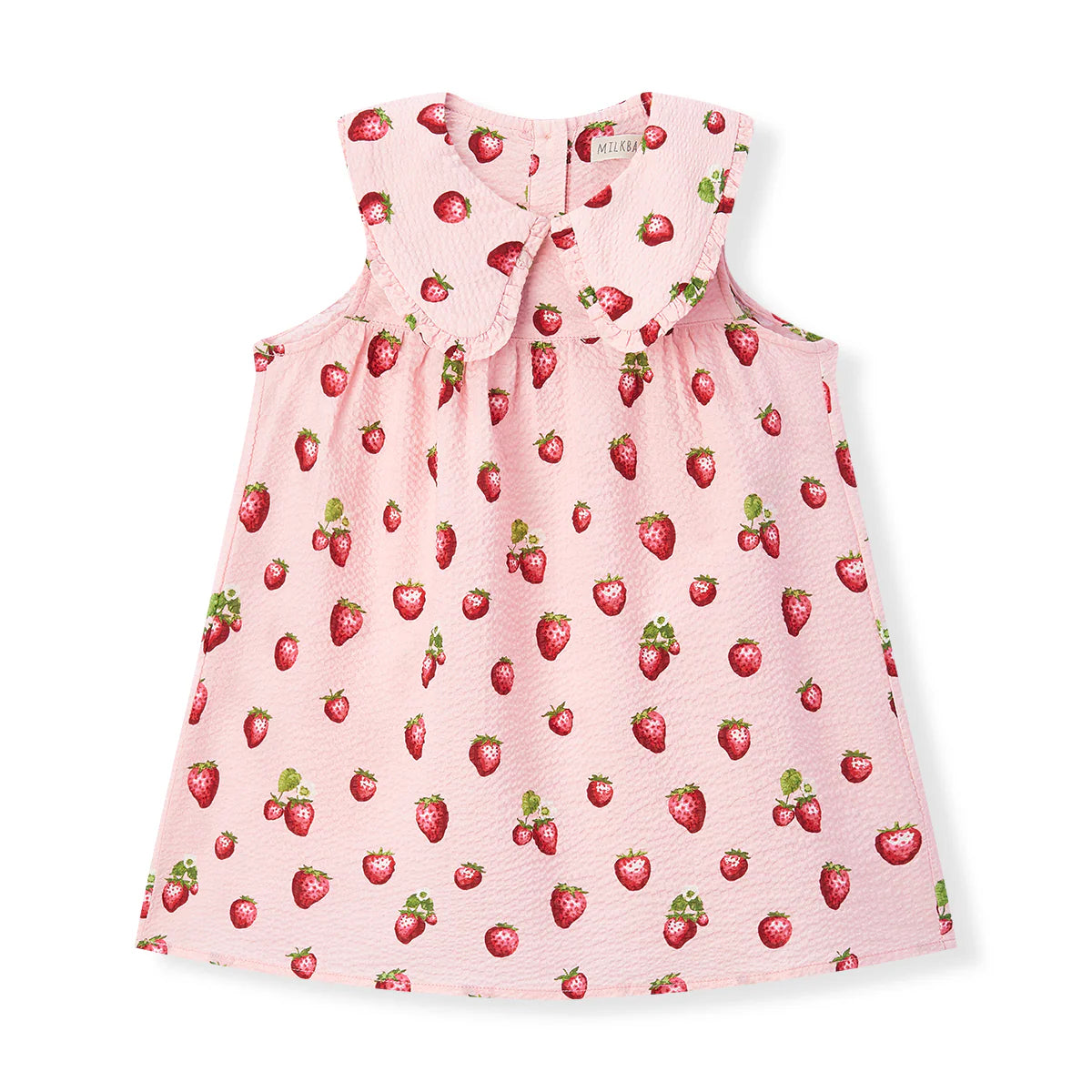 MB Ruffle Collar Dress- Strawberry