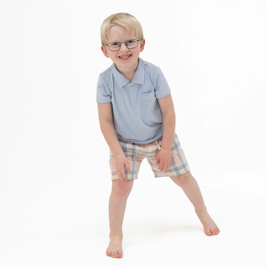 AD Polo & Short - Dusty Plaid