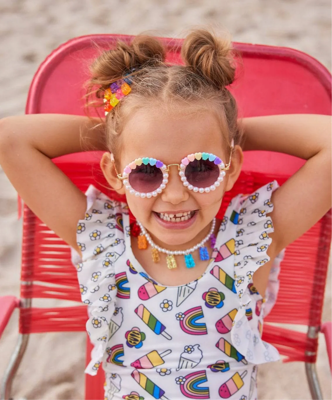 Sunglasses - Beaded Pearl