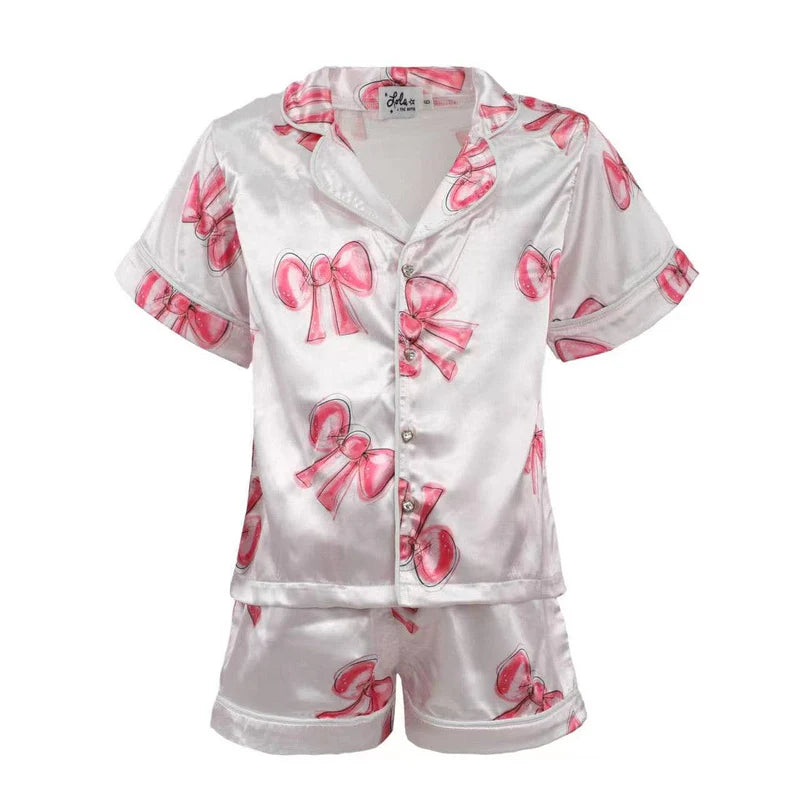 Cutie Bow Silky Short Set
