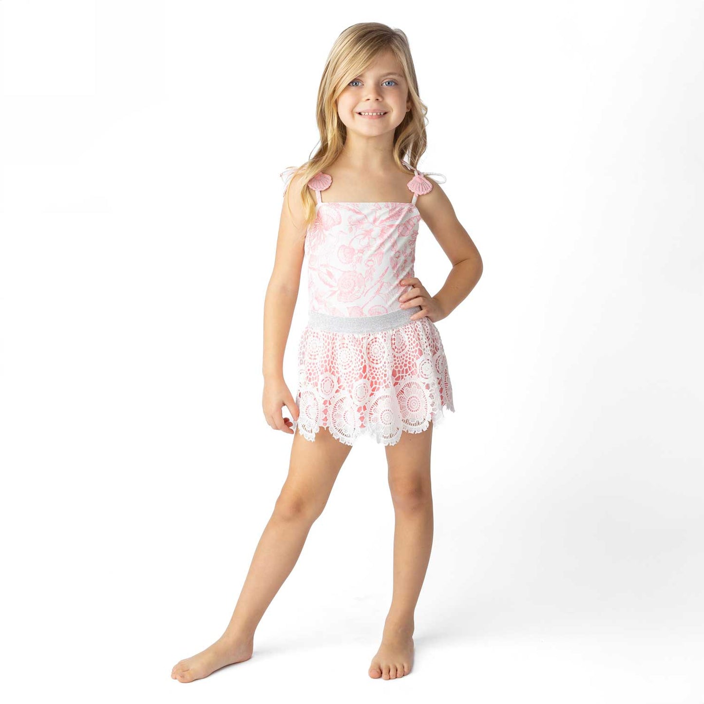 One Piece Swim&Skirt- Seaside Toile