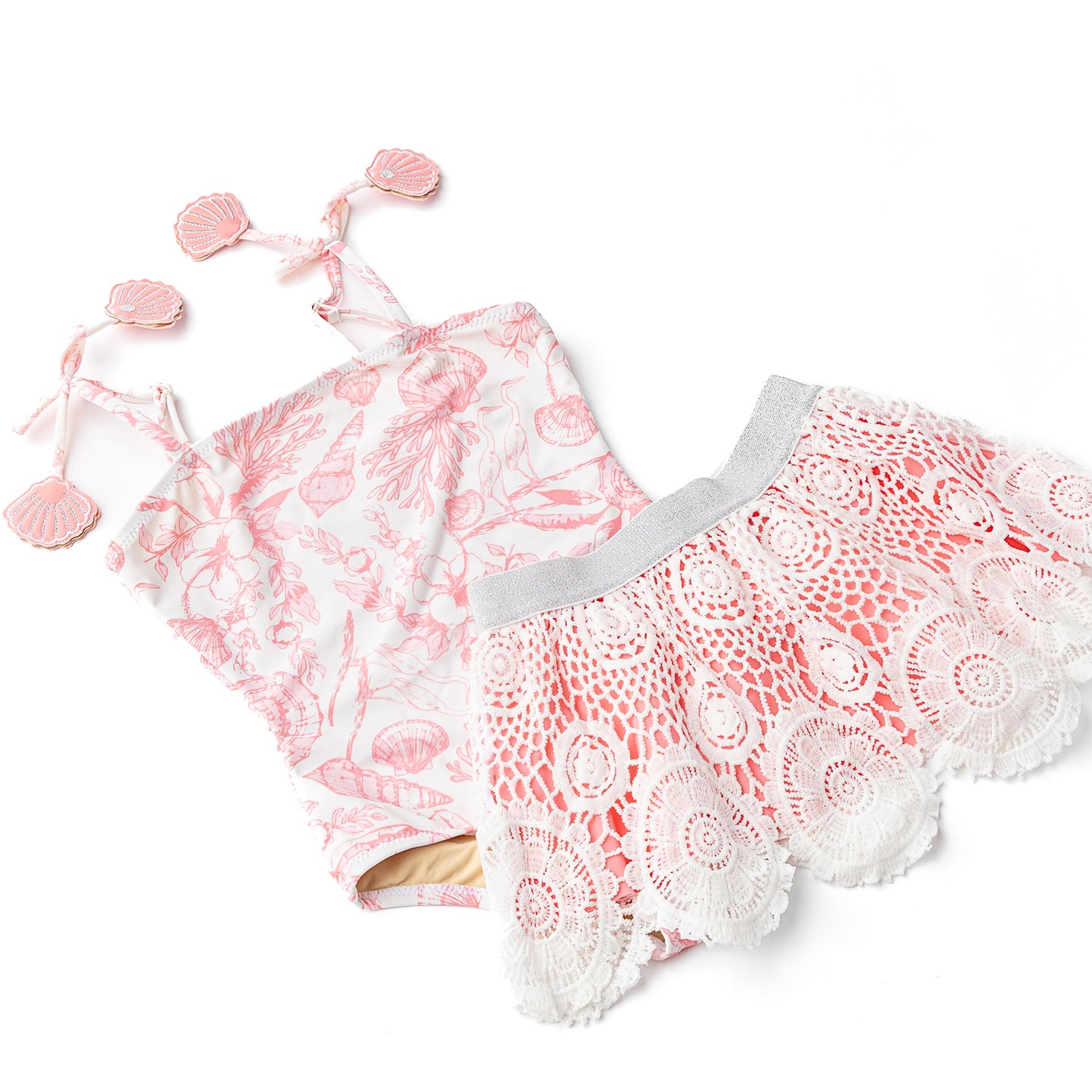 One Piece Swim&Skirt- Seaside Toile