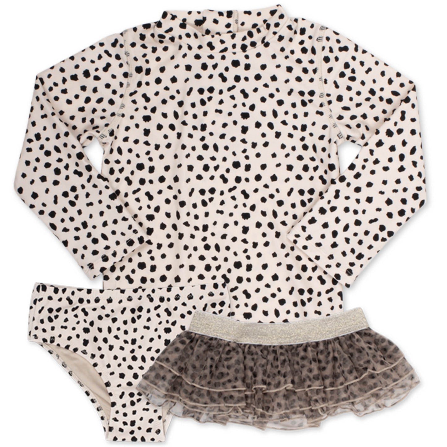Rashguard Set w/Tutu- Dalmation Leopard
