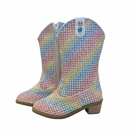 Rainbow Sparkle Cowboy Boots
