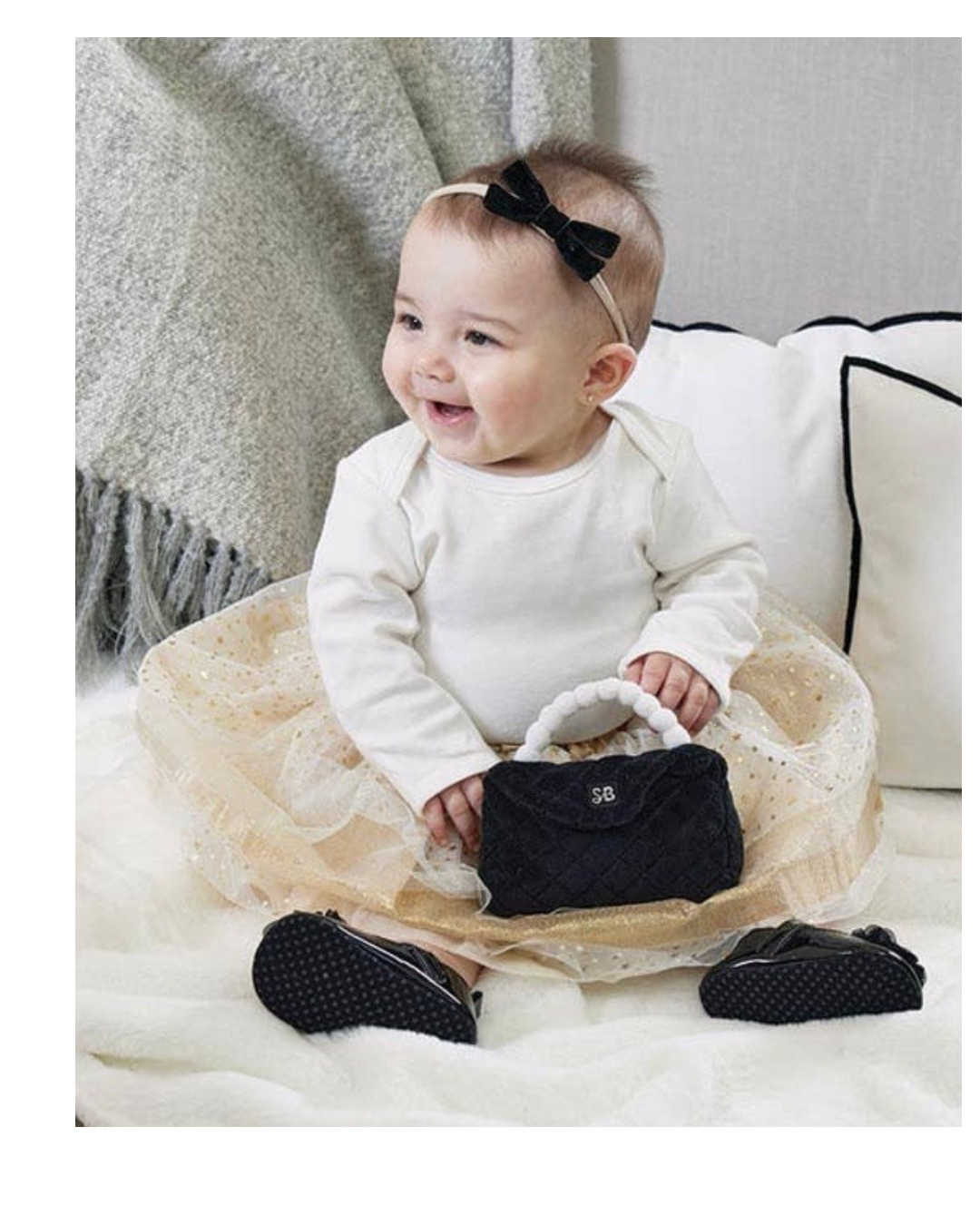 Plush Rattle - Black Purse