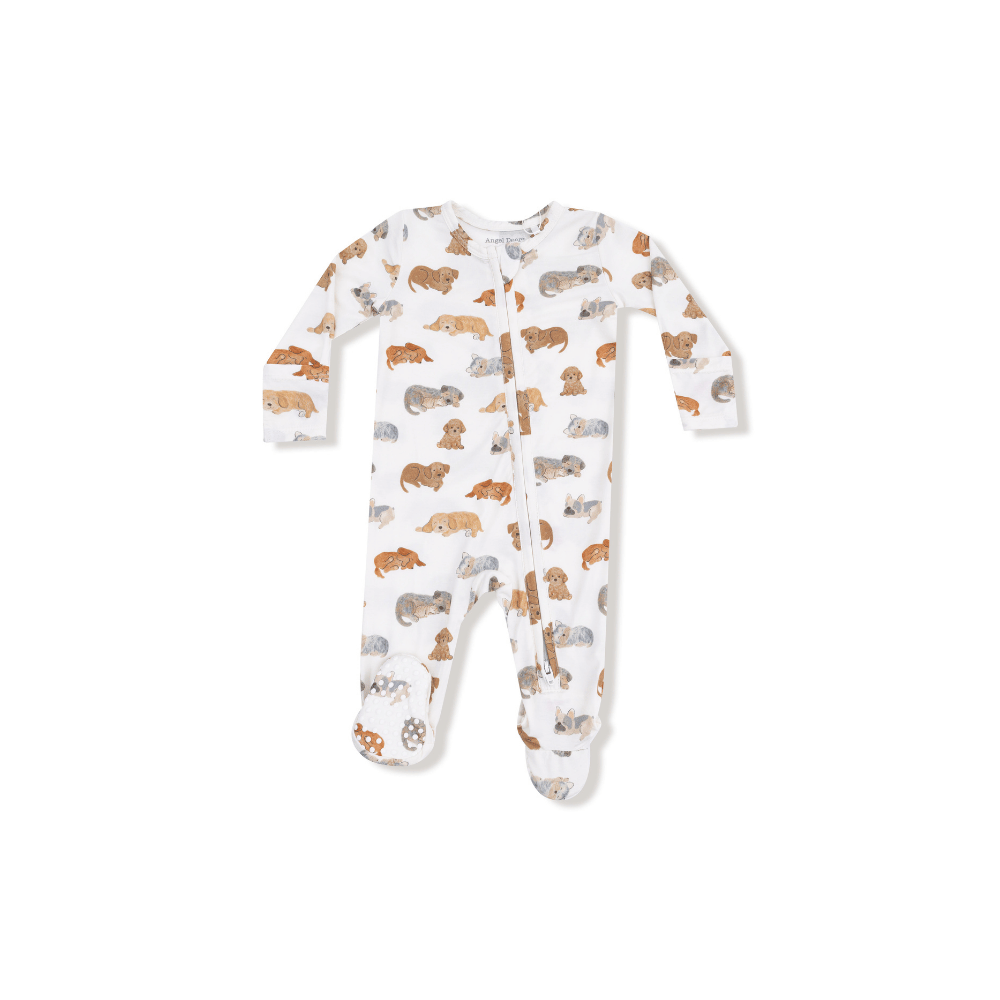 AD Zip Footie - Napping Puppies