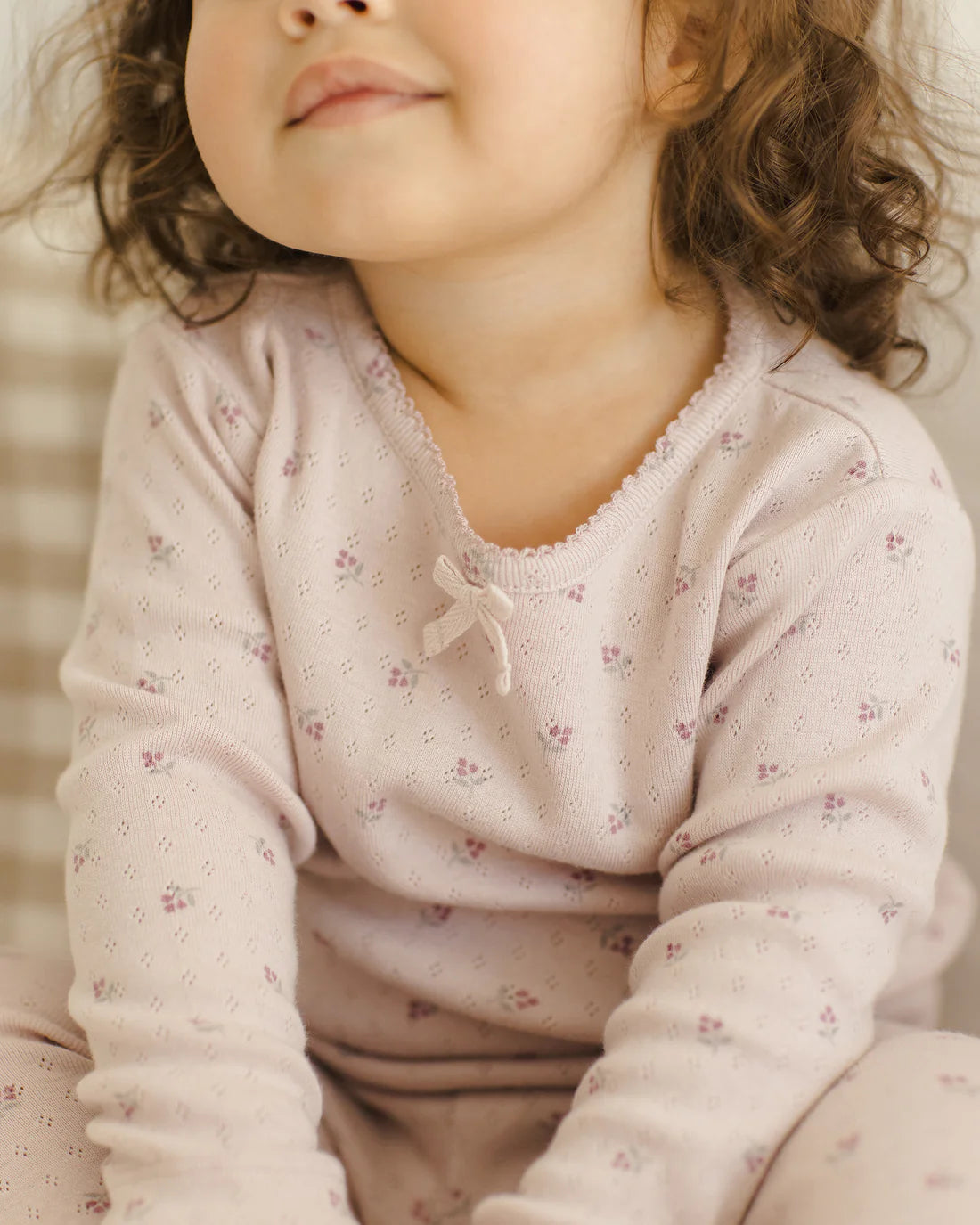 Pointelle Tee + Legging - Lilac Ditsy