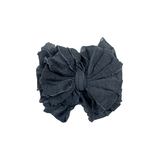 RR Ruffle Headband - Dark Grey