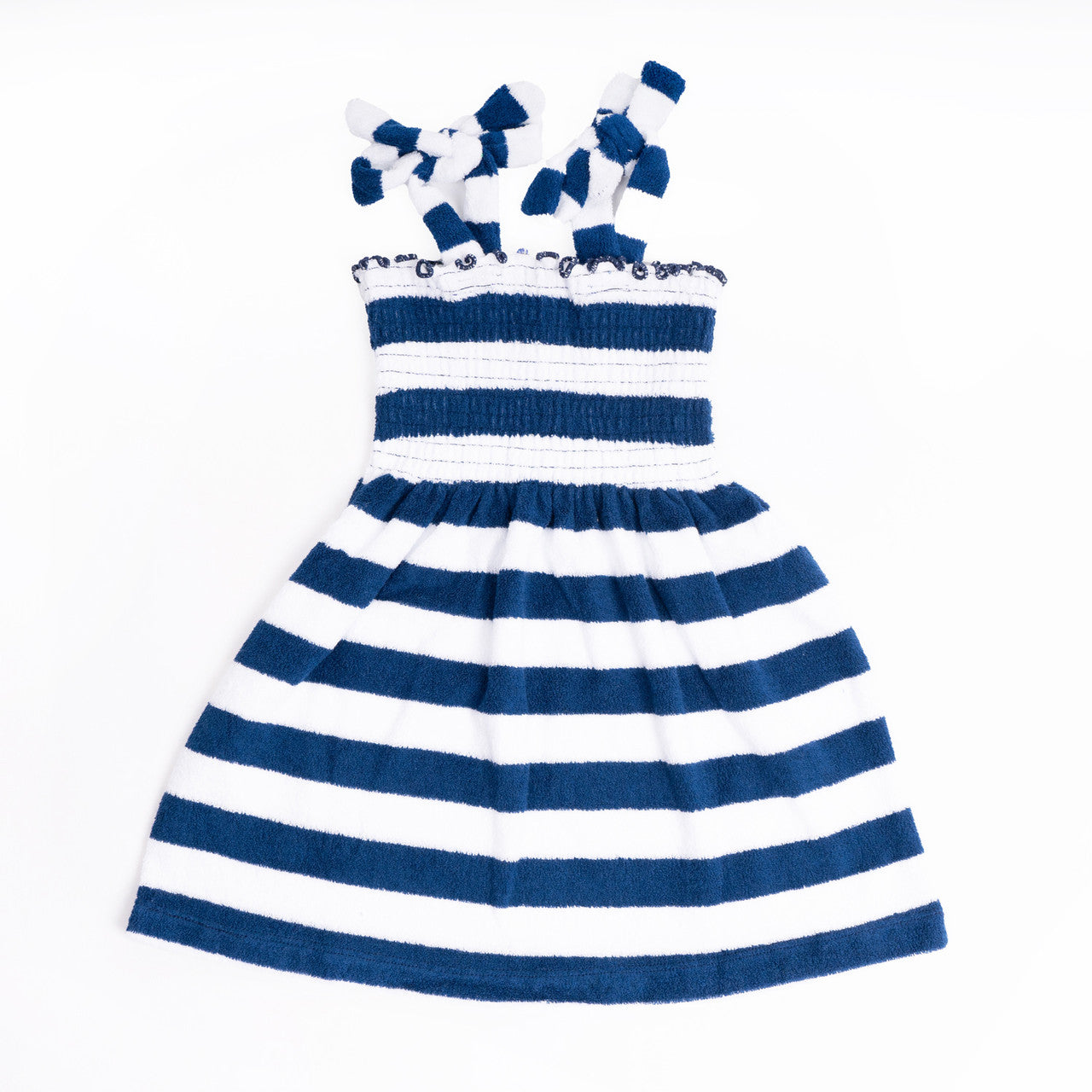 Terry Tank Dress- Navy Stripe