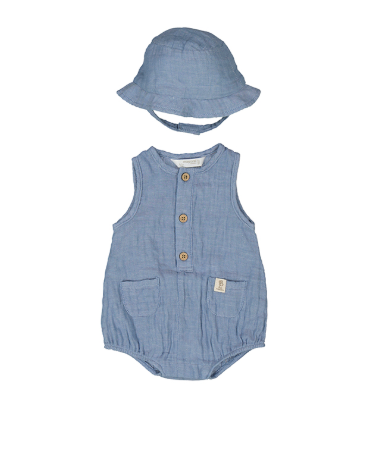 Bodysuit w/Hat - Denim