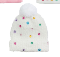 Rhinestone Beanie- Rhinestone Dot