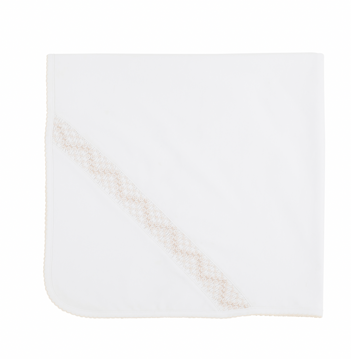 Sweetly Smocked Blessing Blanket - Neutral
