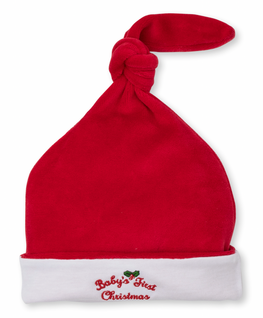 Velour Baby Hat- First Christmas