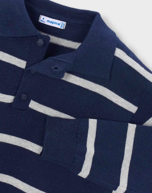 Knit Polo- Navy 4101