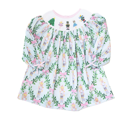 Smocked Dress- Pink Nutcracker Ballet