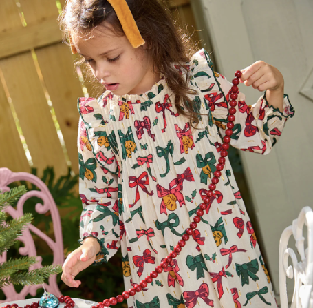 Jaipur Dress- Christmas Bows & Bells