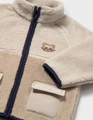 Natural Sherpa Jacket- Raccoon 2429