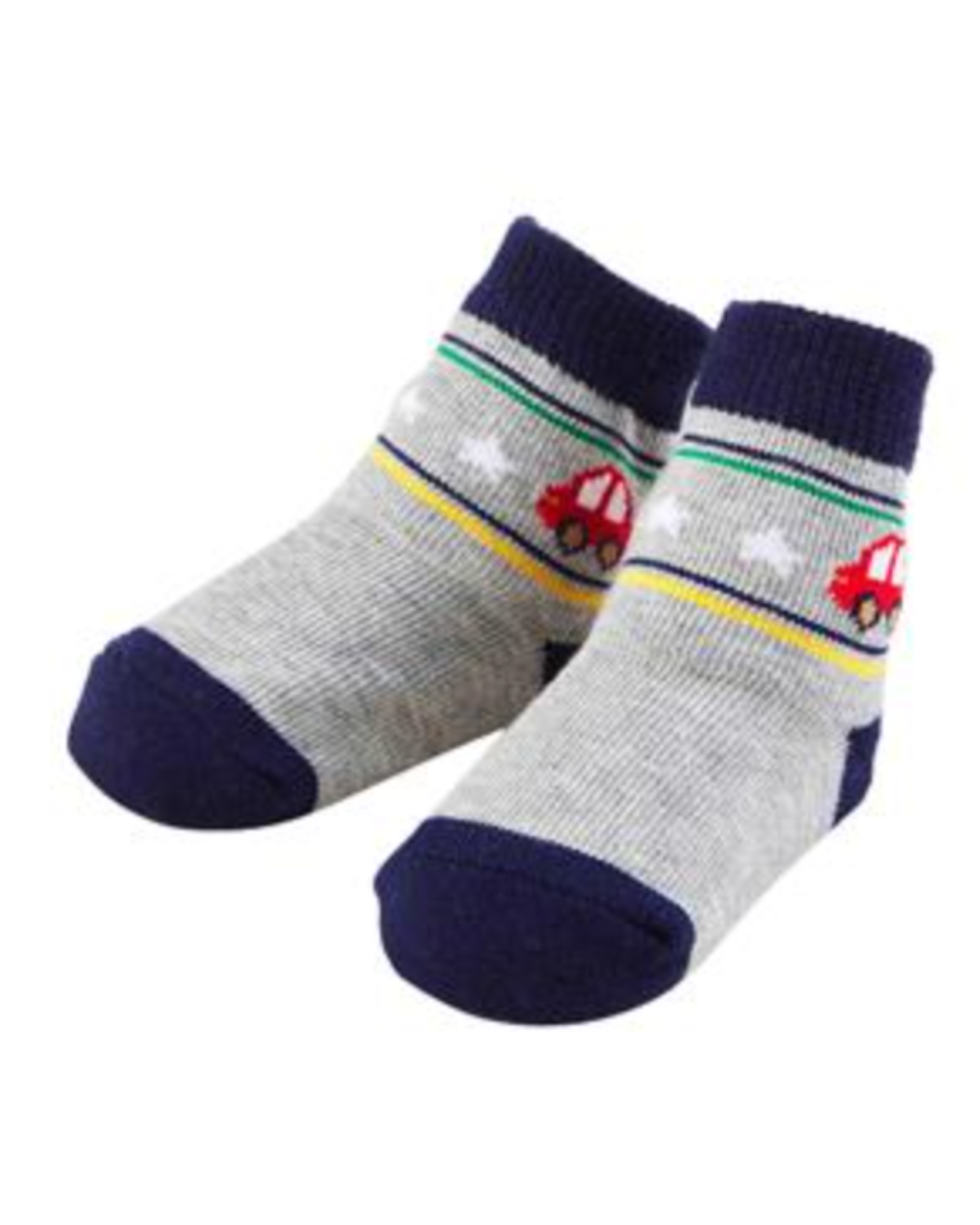 Gray/Navy Car Socks