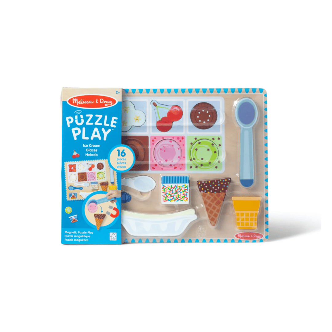 Wooden Magnetic Ice Cream Puzzle & Play Set