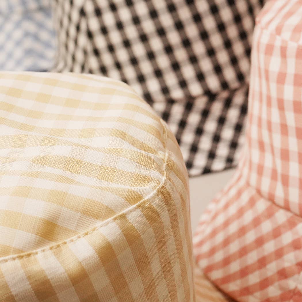 Blue Gingham Reversible Bucket Hat