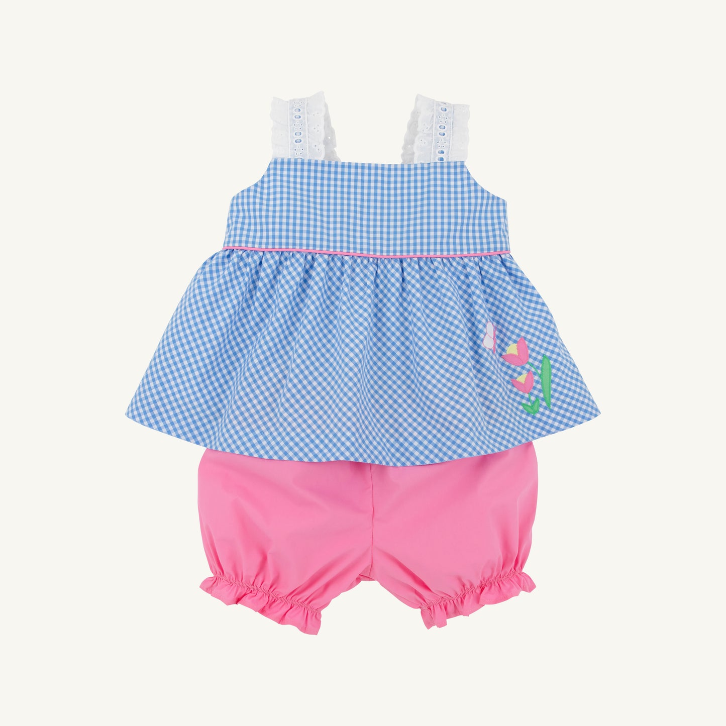 Babs Bloomer- Blue Gingham/Hot Pink