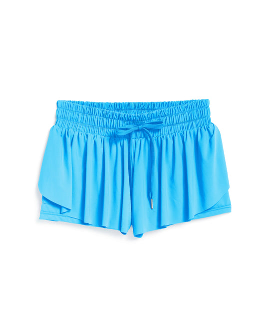 Flowy Workout Shorts- Sky Blue