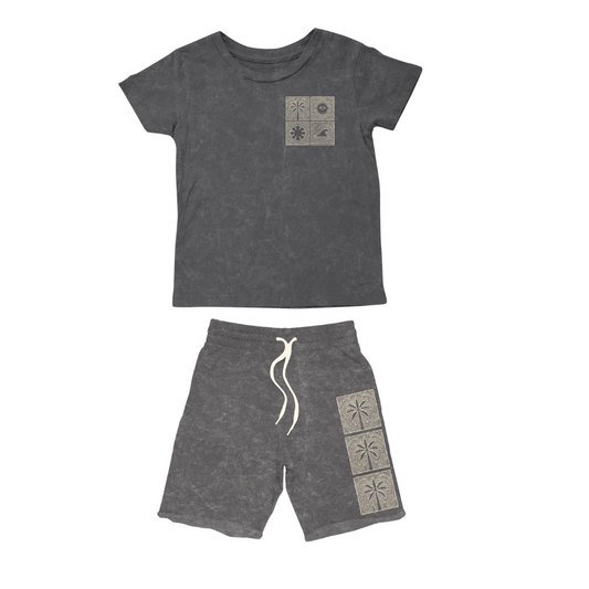 Coastal Rhythm Tee - Mineral Black