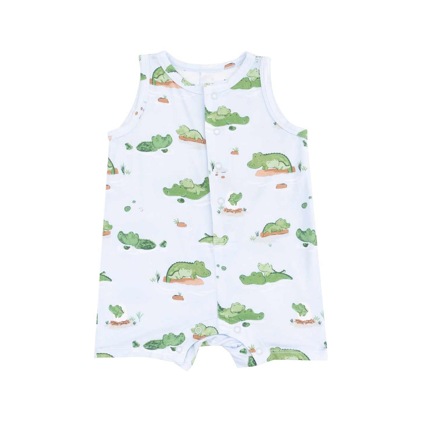 AD Shortie Romper - Blue Alligator