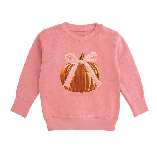Coquette Pumpkin Sequin Patch Sweatshirt
