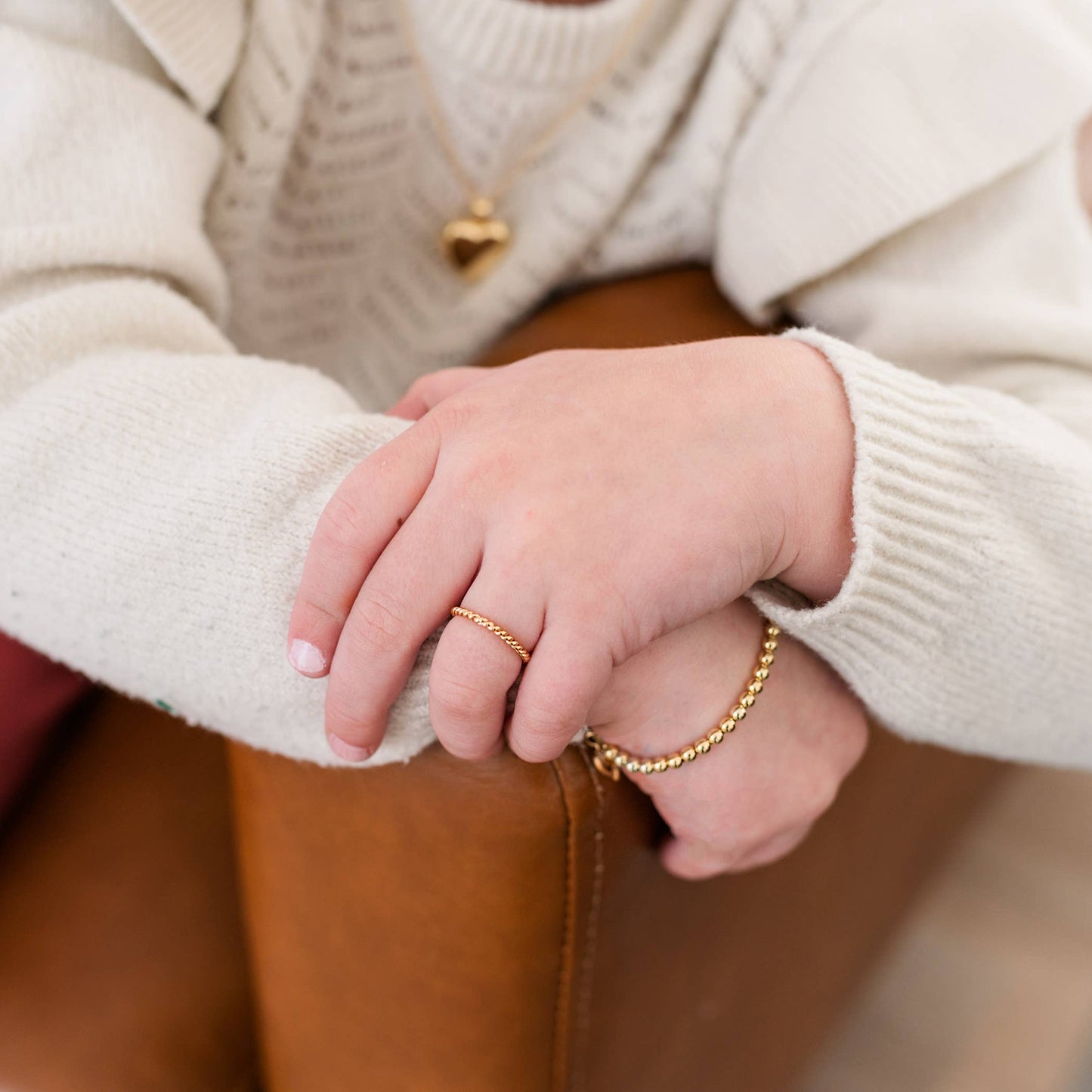 Gold-Plated Twisted Band Stackable Ring