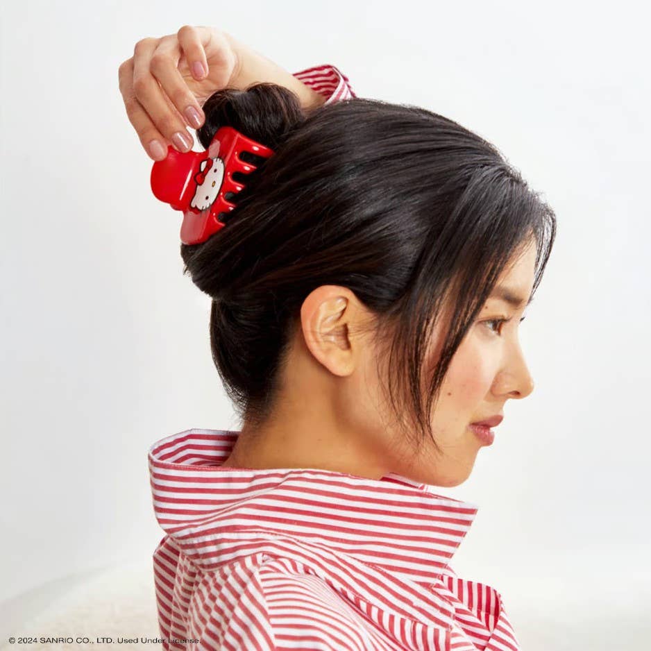 Hello Kitty x Kitsch  Puffy Claw Clip - Kitty Face