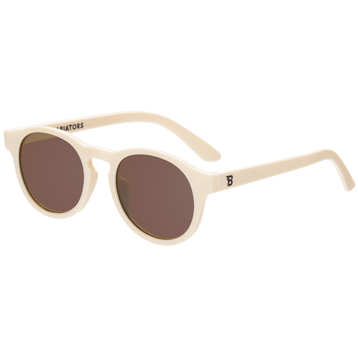 Sweet Cream Keyhole Sunglasses with Amber Lens