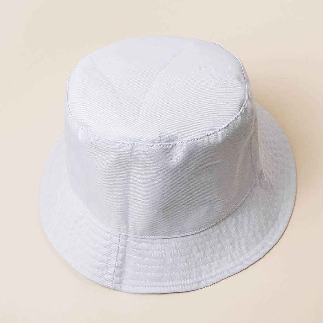 Blue Gingham Reversible Bucket Hat