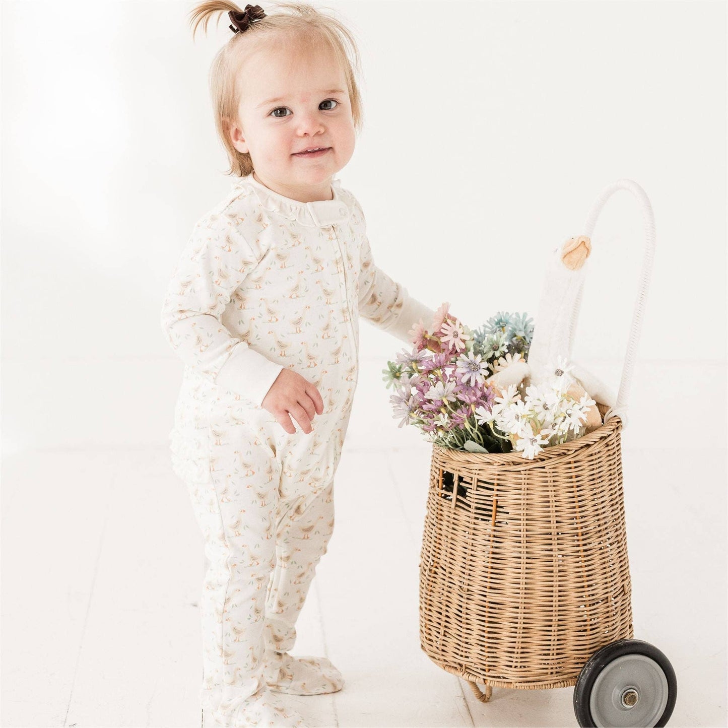 Goose Tales Ruffle Zip Footie