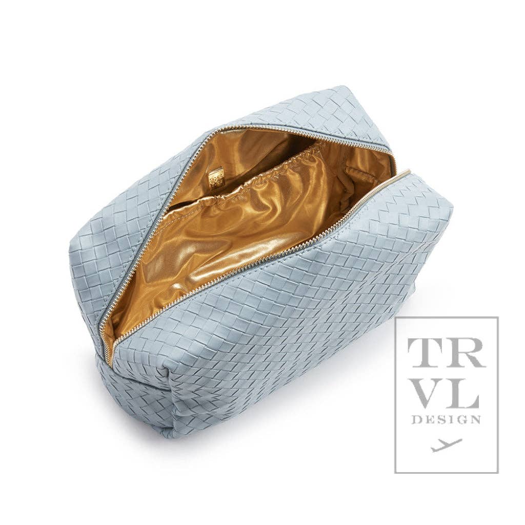 Cosmetic Bag - Woven Bleu