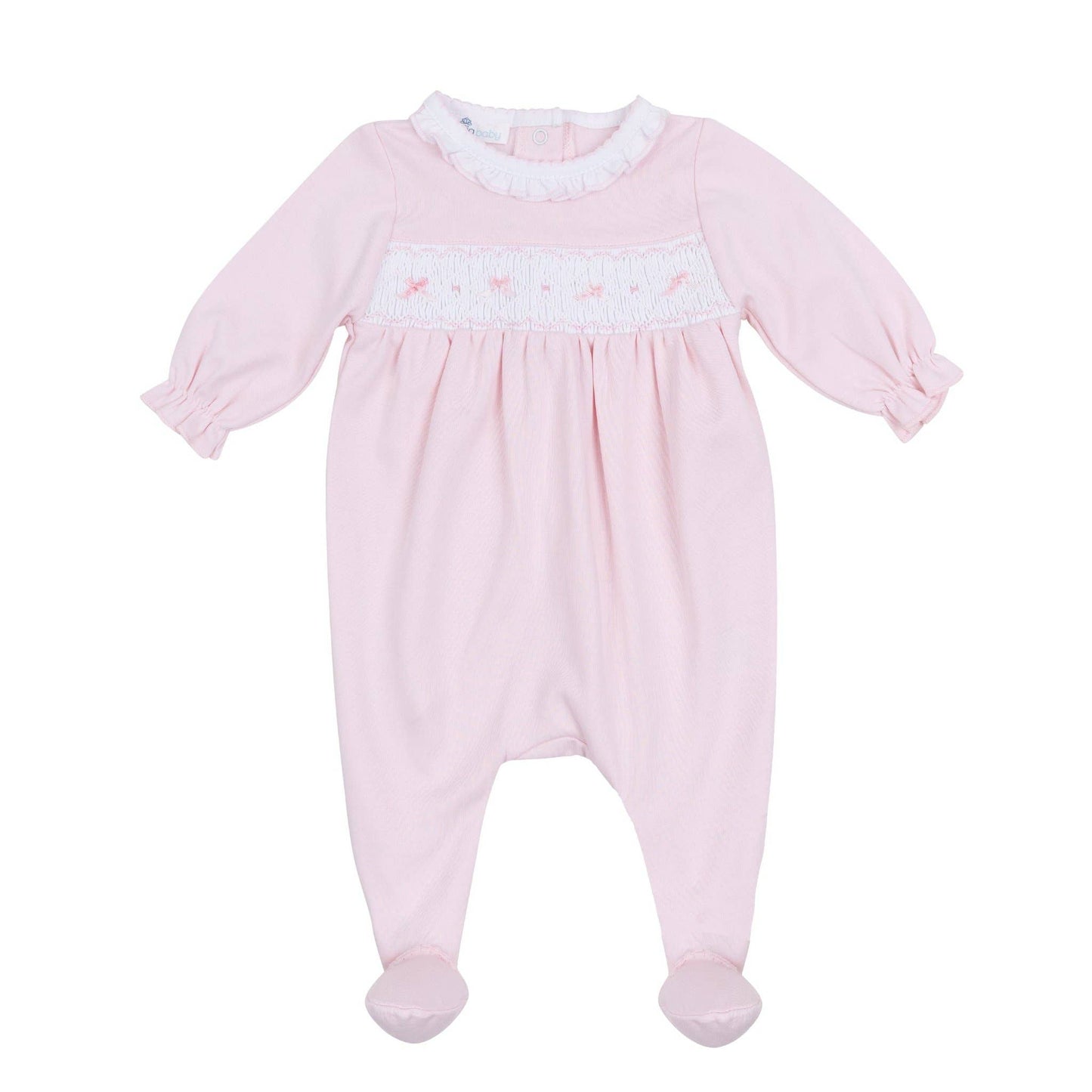 Amelia's Smocked Footie- Pink