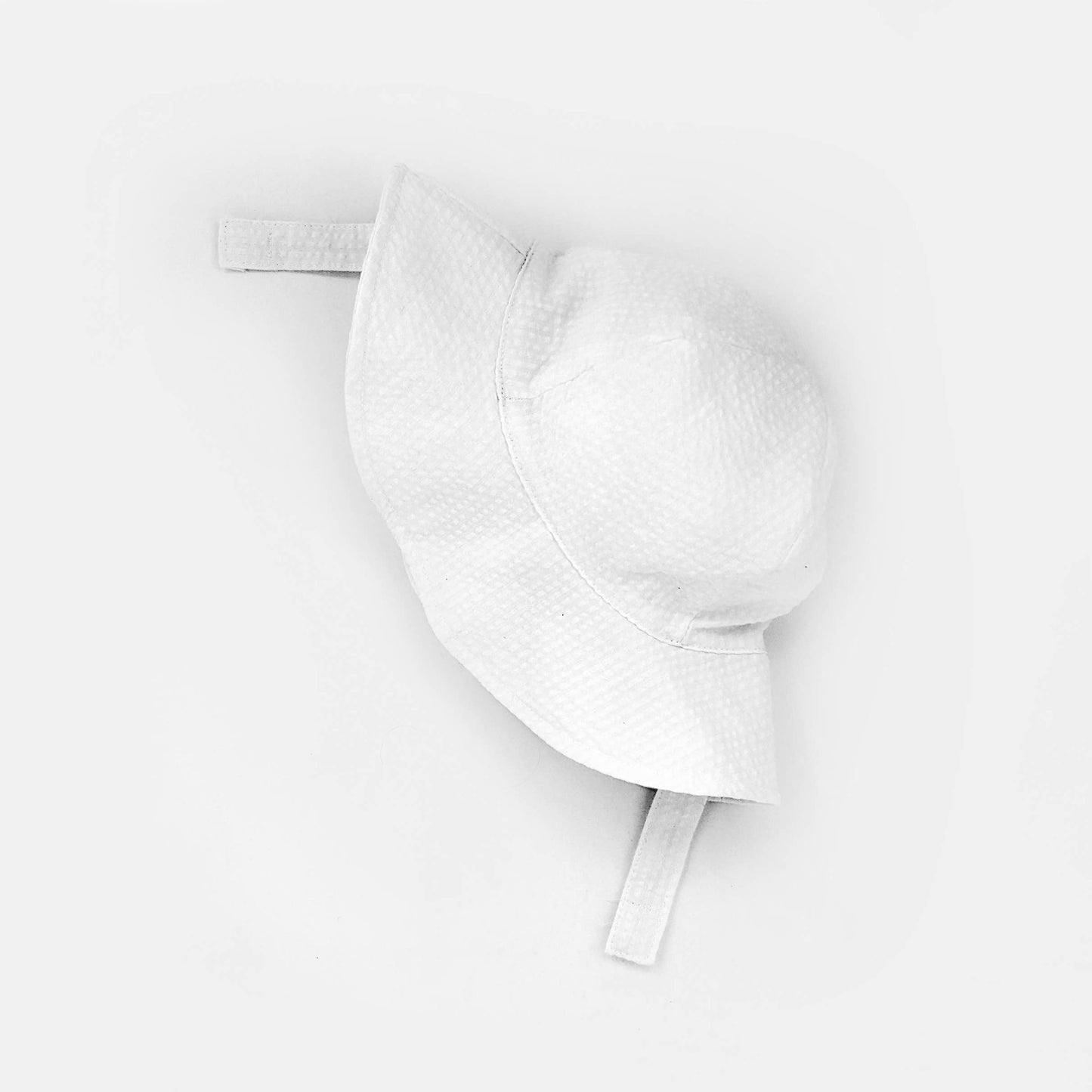 White Seersucker Sunhat