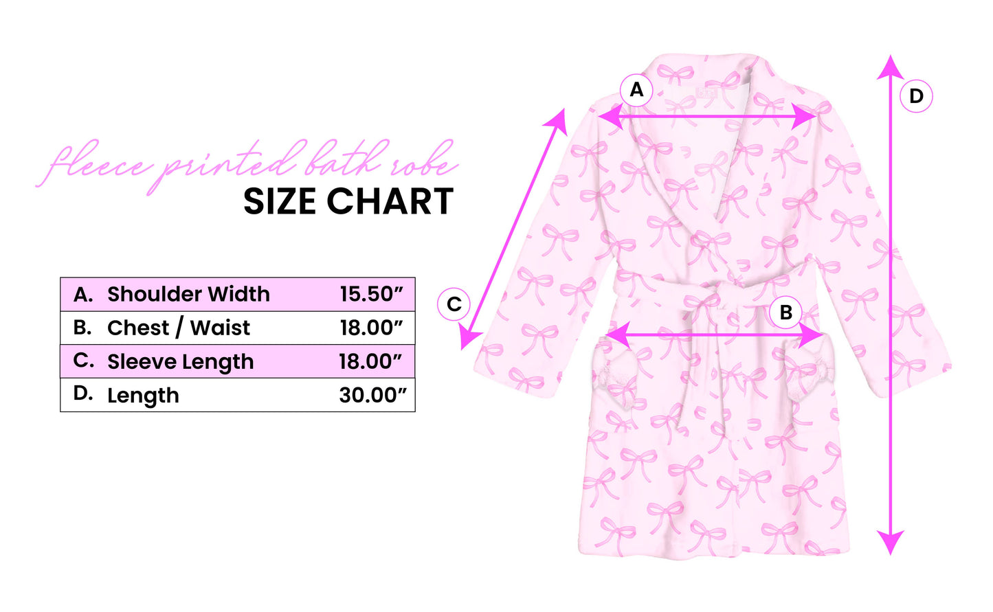 Bath Robe- Orchid Floral Bow Print (size 7/8)